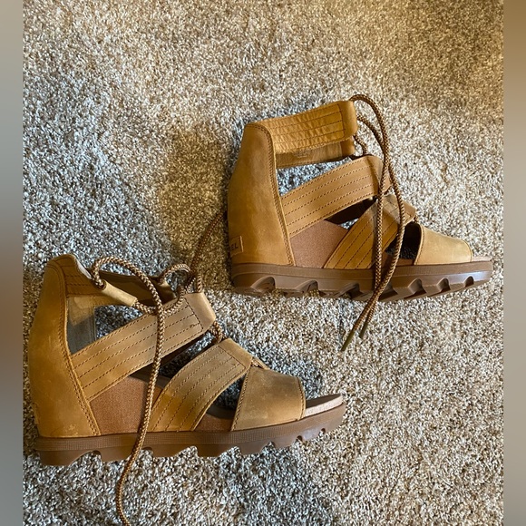 Sorel | Shoes | Womens Sorel Joanie Ii Lace Open Toe Cut Out Wedge Heel 